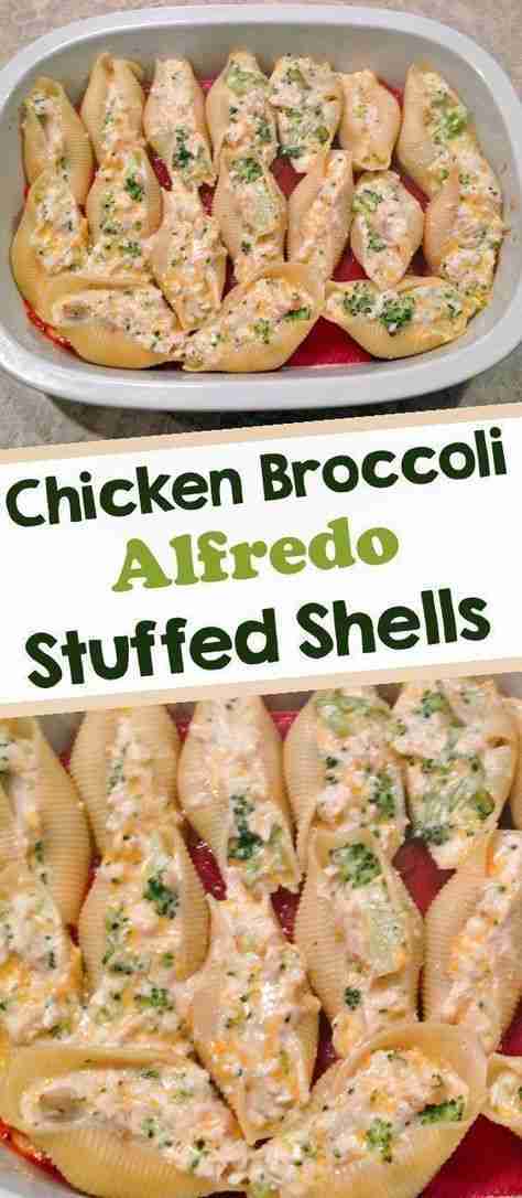 Chicken Alfredo Stuffed Shells