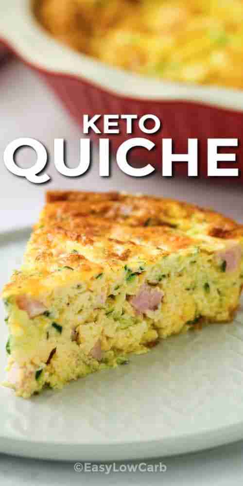 Crustless Ham and Cheese Quiche is the perfect low carb or Keto friendly alterna…