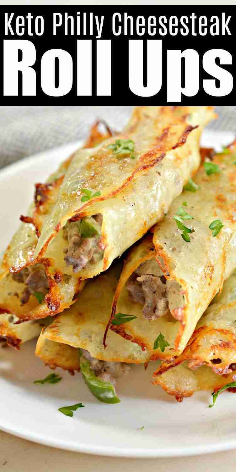 Keto Philly Cheesesteak Roll Ups #ketophillycheesesteak #ketorollups #ketocheese…