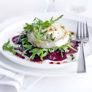 Marinated beetroot with grilled goat’s cheese