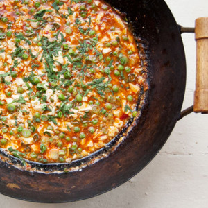 Vegetarian Mapo Tofu with Peas Recipe