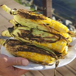 Vanilla Ice Cream With Grilled Corn And Lime