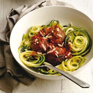 Zucchini Noodles with Spicy Meatballs Recipe