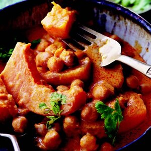 Thai Red Curry with Butternut Squash and Chickpeas