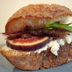 Cooking from the Glossies: Fig, Goat Cheese, and Caramelized Onion Sandwiches Recipe