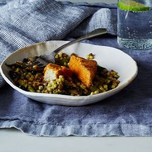 Baked or Pan-Fried Almond-Crusted Tofu Triangles