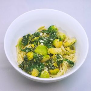 Spinach and Brussel Sprout Pasta