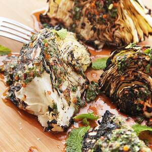 Grilled Cabbage With Spicy Thai Dressing Recipe