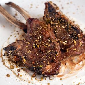 Dukkah-Crusted Lamb Chops with Pomegranate Molasses
