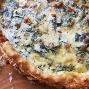 Hearty Chard, Pancetta, and Pecorino Quiche Recipe