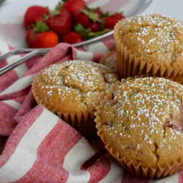 Roasted Strawberry Muffins