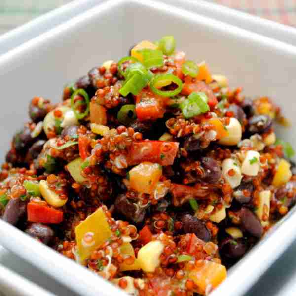 Red Quinoa and Black Bean Salad