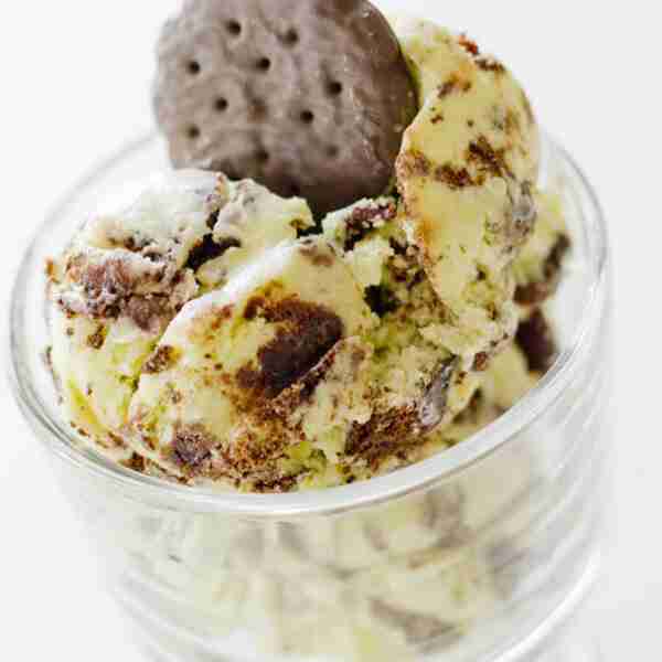 Homemade Thin Mint Brownie Ice Cream