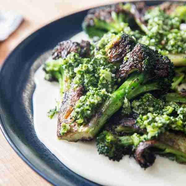 Charred Broccoli With Taleggio Cheese Sauce and Gremolata Recipe