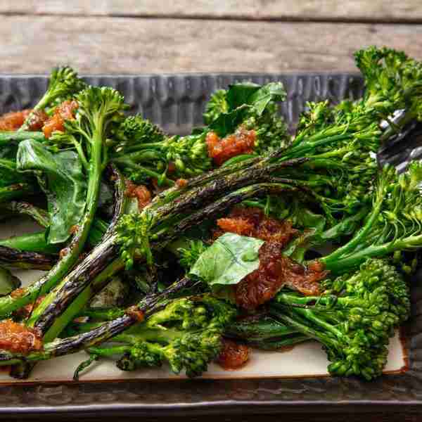 Charcoal Chimney–Grilled Broccolini With XO Sauce Recipe