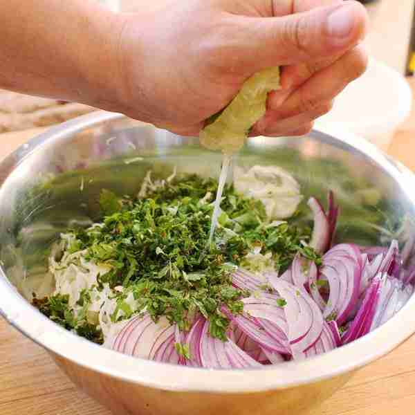 Spicy Cabbage and Red Onion Slaw Recipe