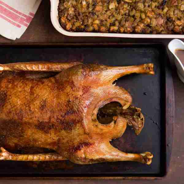 Crisp-Skinned Roast Goose and Gravy Recipe