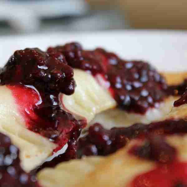 Lemon Ricotta Blackberry Dumpling Blintzes