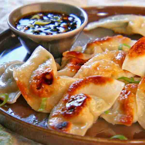 Pot Sticker Dumplings and Soy-Vinegar Sauce