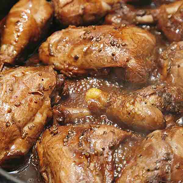 Chicken Adobo with Okra and Sunchokes