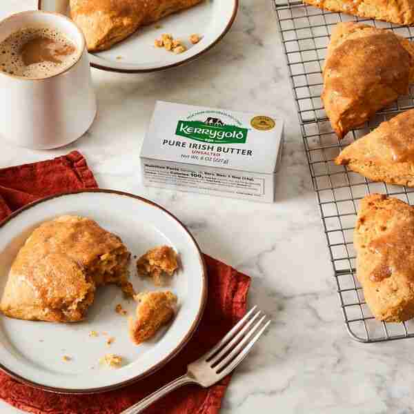Apple Scones with Brown Butter-Maple Drizzle