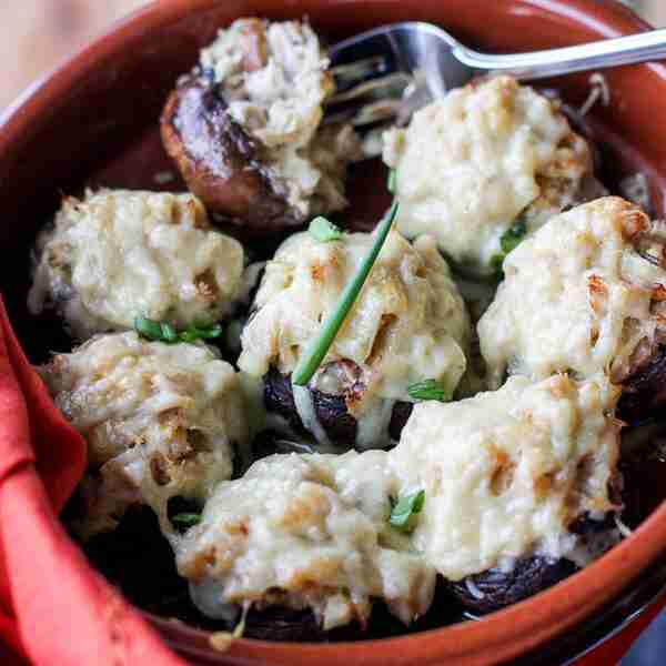 Keto Crab Stuffed Mushrooms