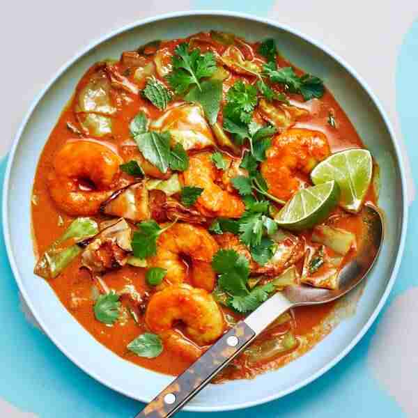 Shrimp and Cabbage Curry