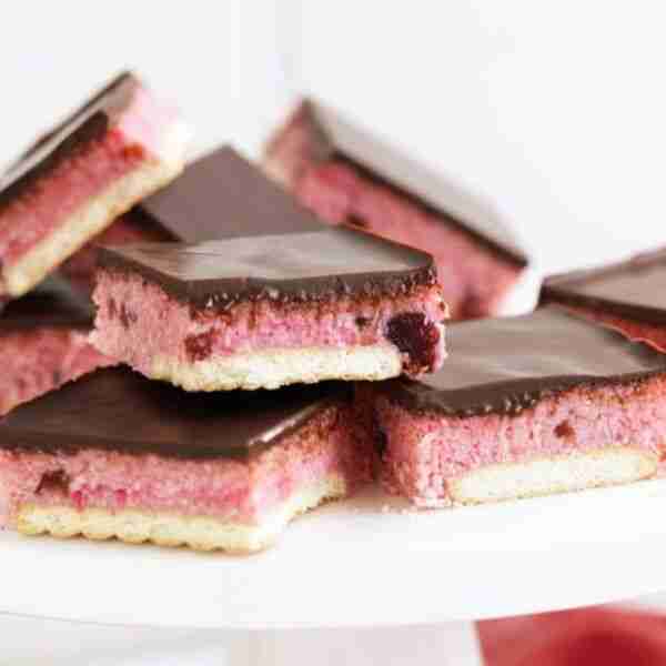 Cherry ripe slice
