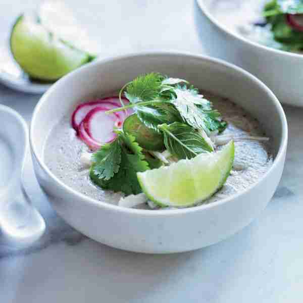 Hot and Sour Yellow-Eyed Pea Soup with Chicken