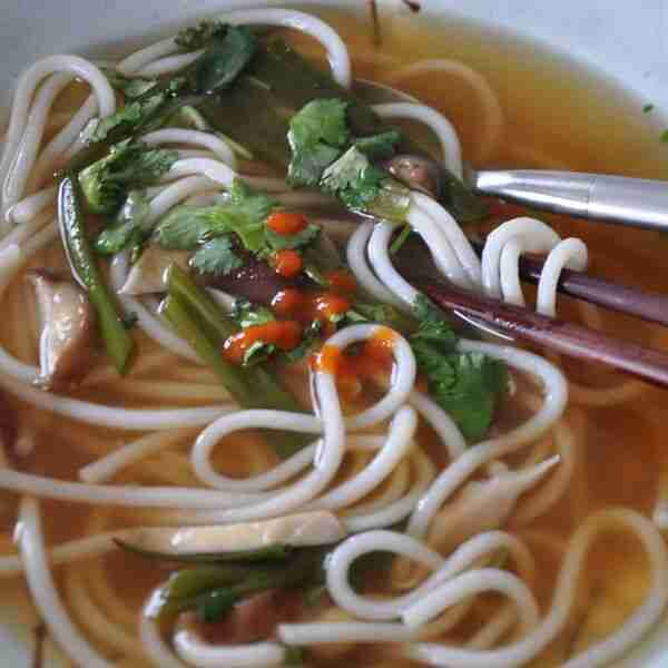 Spicy Ginger and Shiitake Noodle Soup