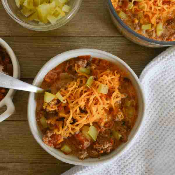 Keto Bacon Cheeseburger Soup – Instant Pot Recipe