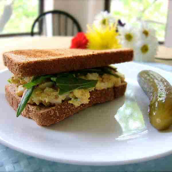 Best ever light egg salad, from the pantry