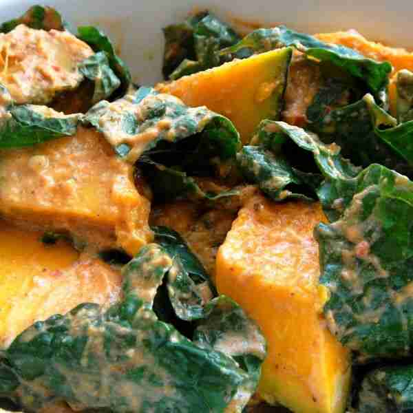 Curried Kabocha and Kale