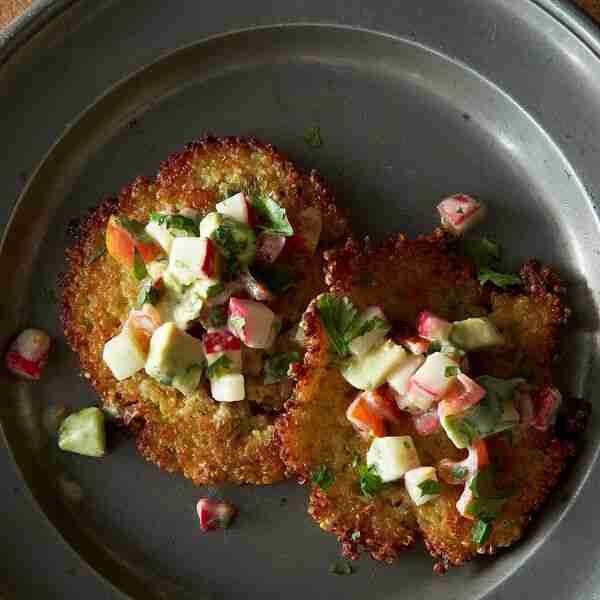 Golden Quinoa Cakes with Salsa Fresca