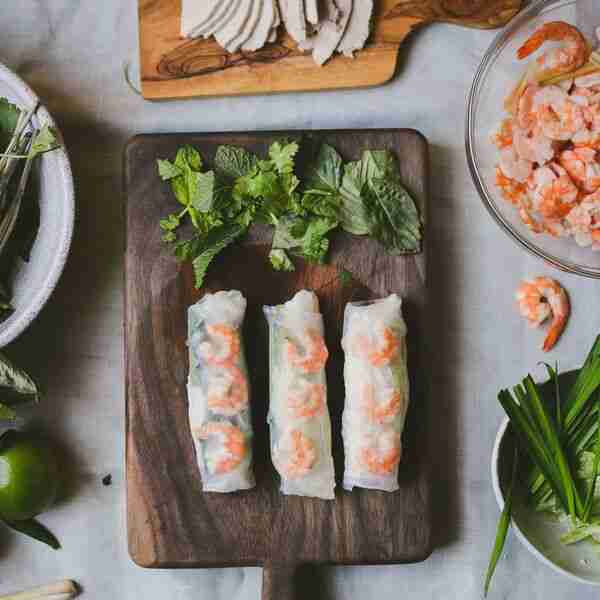 Vietnamese Pork and Shrimp Spring Rolls (Gỏi Cuốn)