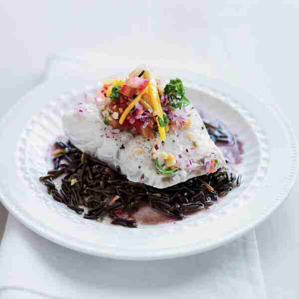 Striped Bass with Mango & Pickled Ginger Salad