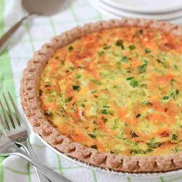 Easy Brussels Sprouts and Cheddar Cheese Quiche Recipe