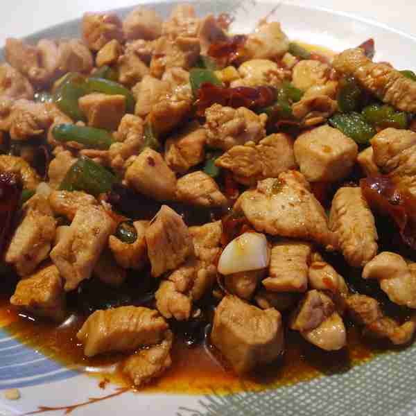 Chinese Food-Diced Chicken Sauteed With Green Peppers
