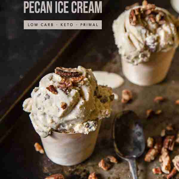 Keto Brown Butter Pecan Ice Cream