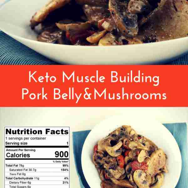 Pork Belly With Mushrooms (Keto Bulking Recipe)
