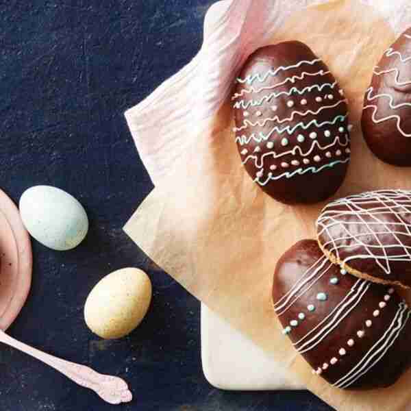 Custard profiterole eggs