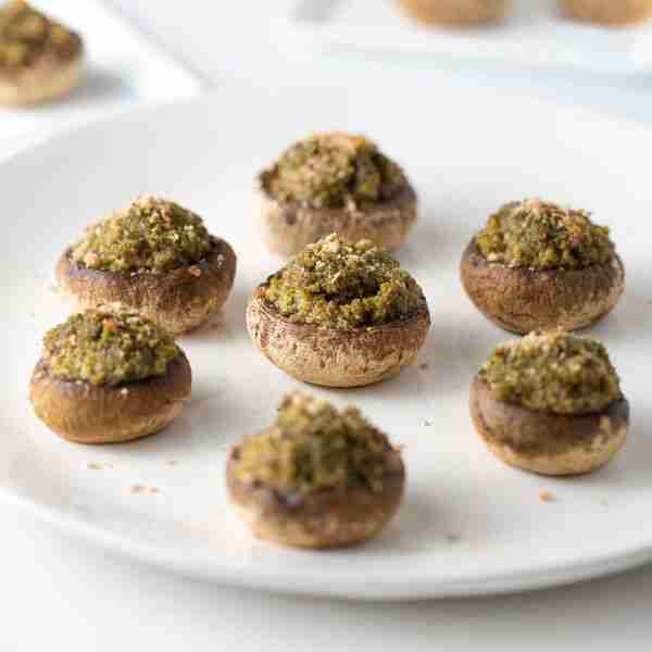 Pesto Stuffed Mushrooms