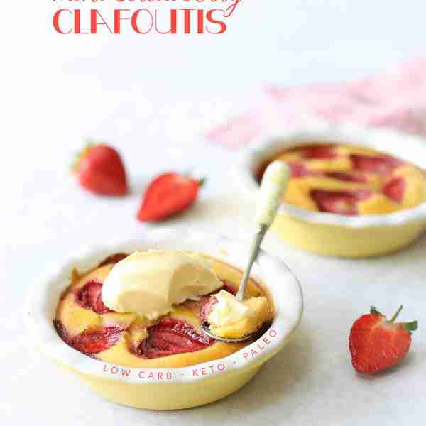 Keto Strawberry Mini Clafoutis