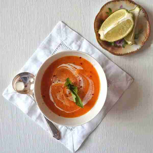 Thai Sweet Potato Bisque ~ Creamy Coconut Milk & Warm Spices