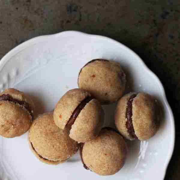 Baci di Dama (Chocolate-Filled Hazelnut Cookies)