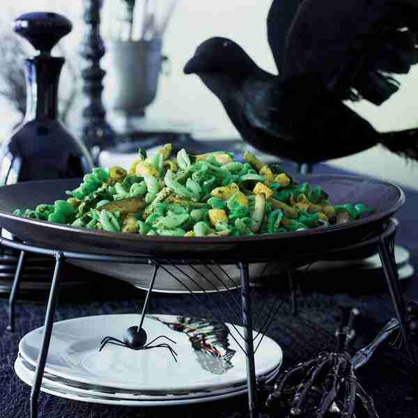 Fusilli with Asparagus, Zucchini and Basil-Mint Pesto