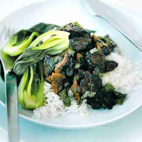 Braised lamb with ginger and black bean sauce