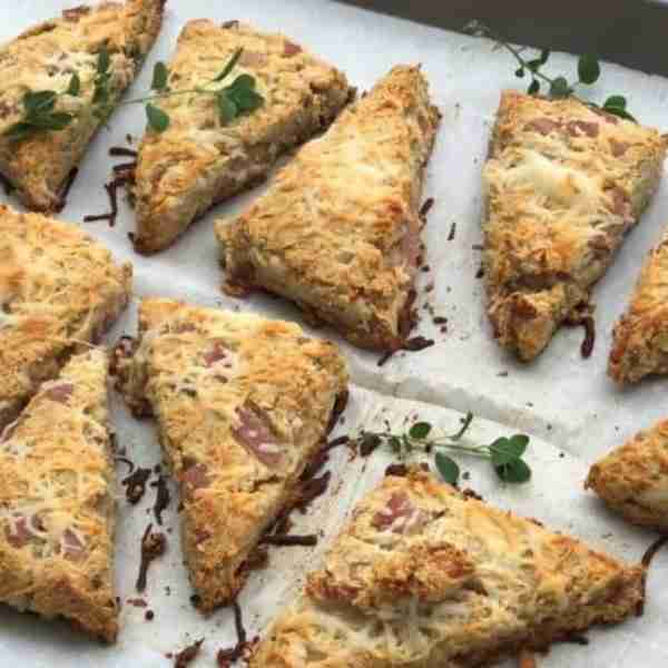 Keto Ham and Cheese Savory Scones