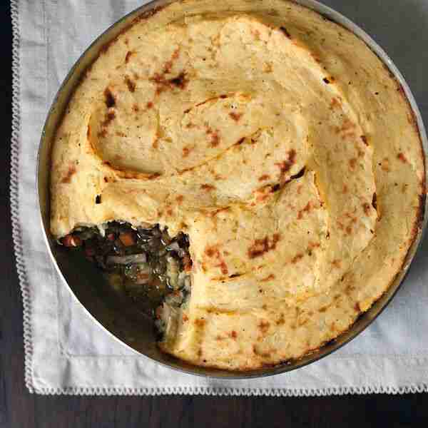 Vegan Lentil Shepherd’s Pie with Parsnip and and Potato Mash