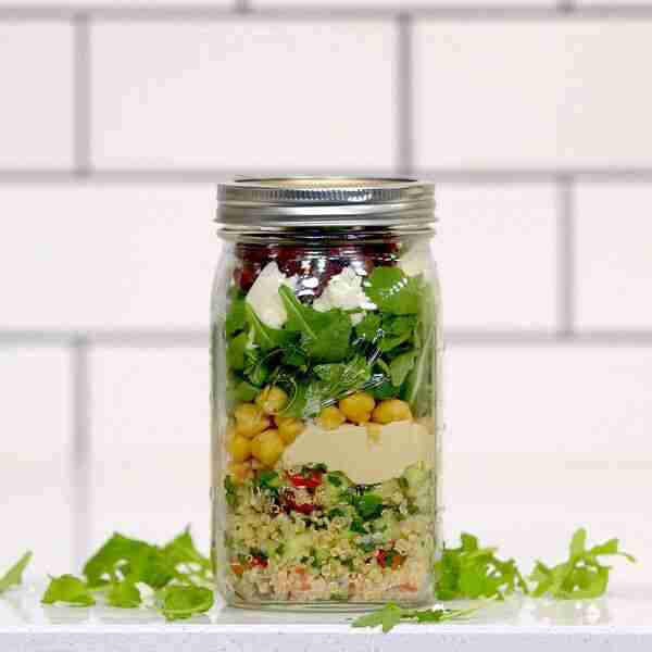 Mason Jar Greek Tabbouleh Salad